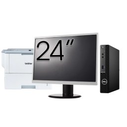 Pachet Calculator Second Hand DELL OptiPlex 3090 Mini PC, Intel Core i3-10105T 3.00 - 3.90GHz, 8GB DDR4, 256GB SSD + Monitor 24" + Imprimanta Brother HL-L6300DW NewTechnology Media