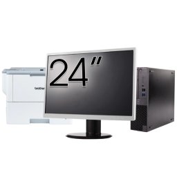 Pachet Calculator Second Hand DELL OptiPlex 3070 SFF, Intel Core i3-9100 3.60 - 4.20GHz, 8GB DDR4, 256GB SSD + Monitor 24" + Imprimanta Brother HL-L6300DW NewTechnology Media