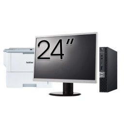 Pachet Calculator Second Hand DELL OptiPlex 5060 Mini PC, Intel Core i5-8500T 2.10-3.50GHz, 8GB DDR4, 256GB SSD + Monitor 24" + Imprimanta Brother HL-L6300DW NewTechnology Media