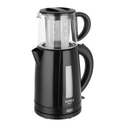 Set fierbător apă și ceainic electric Fakir Range Mystic, 1.7L și 0.8L, 2200W, Oprire automată, Menținere la cald, Negru