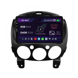 Navigatie Mazda 2 (2007-2014), Android 13, A-Octacore 4GB RAM + 64GB ROM, 9 Inch - AD-BGA9004+AD-BGRKIT322 - Copie