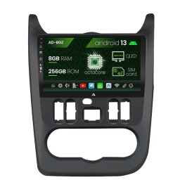 Navigatie Dacia Logan, Duster, Sandero (2009-2013), Android 13, Z-Octacore 8GB RAM + 256GB ROM, 9 Inch - AD-BGZ9008+AD-BGRKIT367B