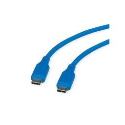 Cablu USB 2.0 type C T-T 60W silicon 1m Albastru, Roline 11.02.9123