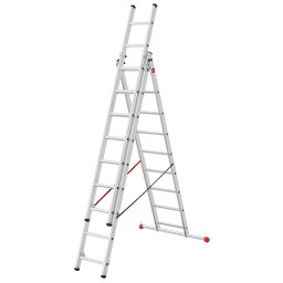 Scara aluminiu Hailo HobbyLOT Combination, 3 x 9 trepte