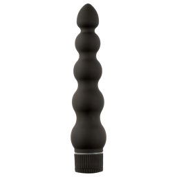 Black Magic 7 - vibrator anal cu 5 bile rigide (negru)