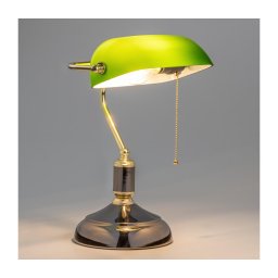 Brilagi - Lampă de birou BANK OFFICE 1xE27/60W/230V negru/auriu/verde