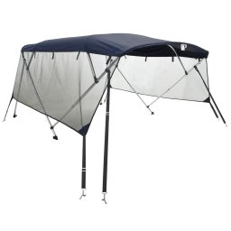 Parasolar Bimini 3 arcuri pereti din plasa 183x(170-182)x137 cm GartenMobel Dekor