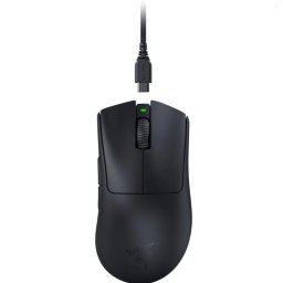 Mouse gaming wireless 2.4 GHz, optic 30.000 DPI, 6 butoane + scroll, negru