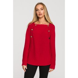 Made Of Emotion Woman's Pullover M712 Raspberry