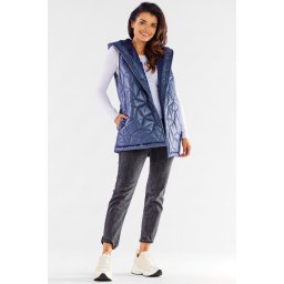 Awama Woman's Vest A539 Navy Blue