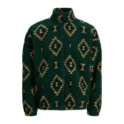JACK & JONES Jachetă fleece 'JOREDDIE' galben / verde închis