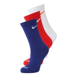 NIKE Șosete sport 'Everyday Plus' albastru închis / portocaliu neon / roșu / alb