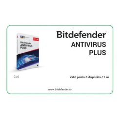 Bitdefender Antivirus Plus 2021, 1 an, 1 dispozitiv, scratch card AV03ZZCSN1201HEN