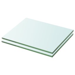 Rafturi, 2 buc., 20 x 20 cm, panouri sticla transparenta GartenMobel Dekor