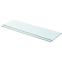 Rafturi, 2 buc., 90 x 25 cm, panouri sticla transparenta GartenMobel Dekor