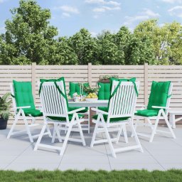 Perne scaun cu spatar înalt, 6 buc, verde, tesatura Oxford GartenMobel Dekor