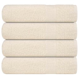 Prosoape de mana 4 buc crem 50x100 cm 360 g/m² 100% bumbac GartenMobel Dekor