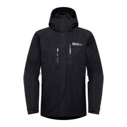 JACK WOLFSKIN Geacă outdoor 'Jasper' negru / alb