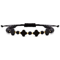 Bratara Onix Cross cu bile din AUR 14K
