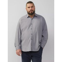s.Oliver Big Sizes Camasa barbati big sizes, cu maneca lunga, Regular fit, Gri inchis (SELECTATI MARIMEA: 3XL)
