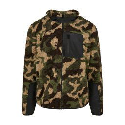 Urban Classics Jachetă fleece bej / maro / kaki / negru