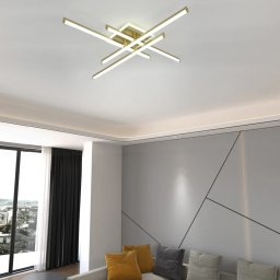 Lustra LED Dormitor 69W Zig Zag Vision Gold 5