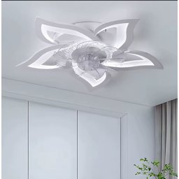 Lustra cu ventilator 94W LED Mini Sun Flower Alba 5