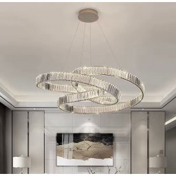 Candelabru LED 100W Cristal Infinity Argintiu 100 cm