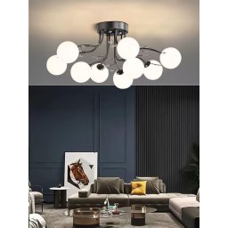 Lustra Cristal Glob Negru 9