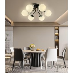 Lustra Cristal Glob Negru 6