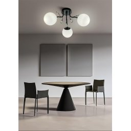 Lustra Cristal Glob Negru 3