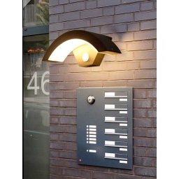 Aplica LED 9W Exterior Roller Black cu Senzora