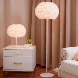 Lampadar Puff Alb