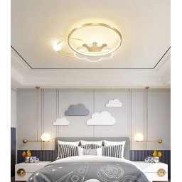 Lustra LED 110W Noris Queen Gold, Telecomanda