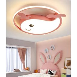 Lustra LED 104W Whale Pink, Telecomanda