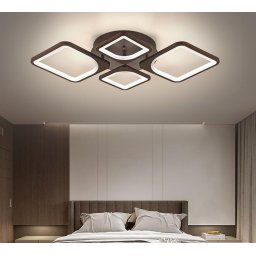 Lustra LED 100W Ceiling 4 Patrate Maro, Telecomanda