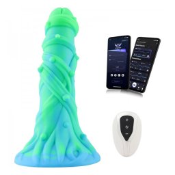 HiSmith WDA029-M Wildolo Glow-in-the-Dark Liquid Silicone Vibrating Dildo with Remote & App 20.8cm