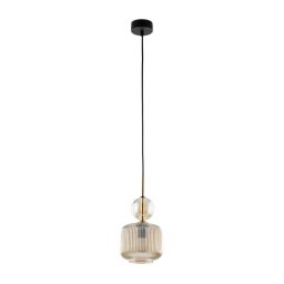 Pendul SOPHIA pe cablu 1xE14/10W/230V negru/bej fumuriu