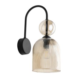 Aplica de perete SOPHIA, 1xE14/10W/230V, negru/bej fumuriu