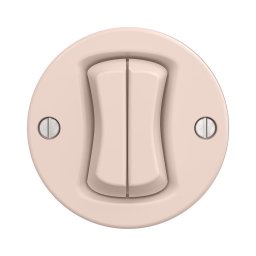 Kliklap - Buton dublu retro fără ramă, roz prăfuit