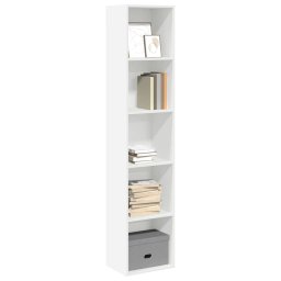 Biblioteca, alb, 40x30x189 cm, lemn prelucrat GartenMobel Dekor