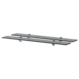 Rafturi suspendate, 2 buc., 80 x 20 cm, sticla, 8 mm GartenMobel Dekor