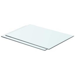 Rafturi, 2 buc., 50 x 30 cm, panouri sticla transparenta GartenMobel Dekor