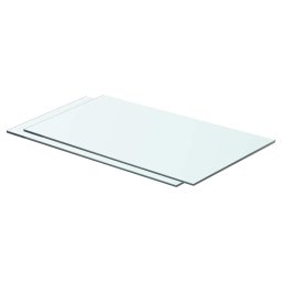 Rafturi, 2 buc., 60 x 30 cm, panouri sticla transparenta GartenMobel Dekor