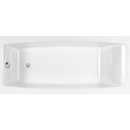 Cada baie, Cersanit Virgo, dreptungiulara, 140x75 cm, Acril, Alb Lucios, picioare reglabile,