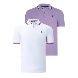 Tricou polo de barbati, dewberry