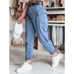 Pantaloni largi pentru femei GOTRENDI albaștri