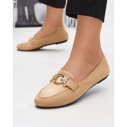 Resti Eco-suede beige moccasins Brussi - Footwear