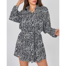 Resti women's mini dress in a'la zebra pattern