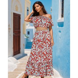 Set de vară cu model pentru femei
